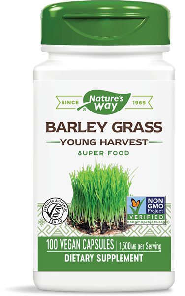 Barley Grass Young Harvest 500 mg (100 Capsules) - Nature's Way - Topvitamine