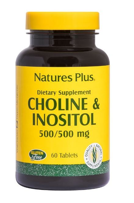 Choline & Inositol 500/500 mg (60 Tablets) - Nature's Plus - Topvitamine