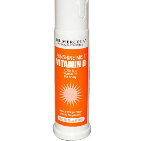 Dr. Mercola, Sunshine Mist, Vitamin D, Natural Orange Flavor, .85 fl oz (25 ml) - Topvitamine