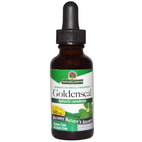 Goldenseal, Alcohol Free, 500 mg (30 ml) - Nature's Answer - Topvitamine