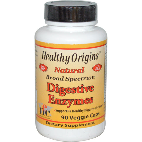 Healthy Origins, Digestive Enzymes, Broad Spectrum, 90 Veggie Caps - Topvitamine
