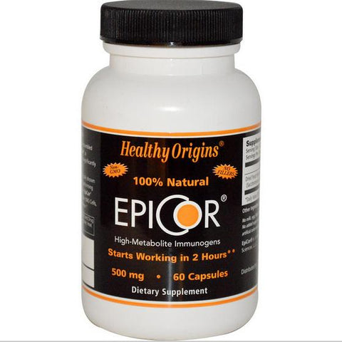 Healthy Origins, EpiCor 500 mg, 60 Capsules - Topvitamine