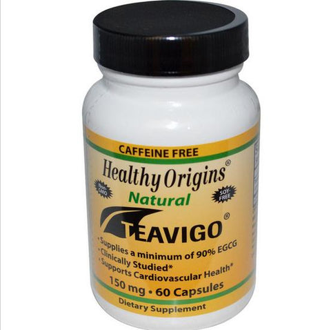 Healthy Origins, Teavigo, Caffeine Free, 150 mg, 60 Capsules - Topvitamine