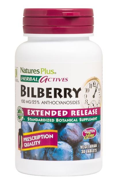 Herbal Actives - Bilberry Extended Release 100 mg (30 Tablets) - Nature's Plus - Topvitamine