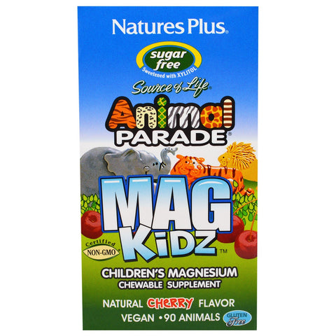 MagKidz, Children's Magnesium, Natural Cherry Flavor (90 Animals) - Nature's Plus - Topvitamine