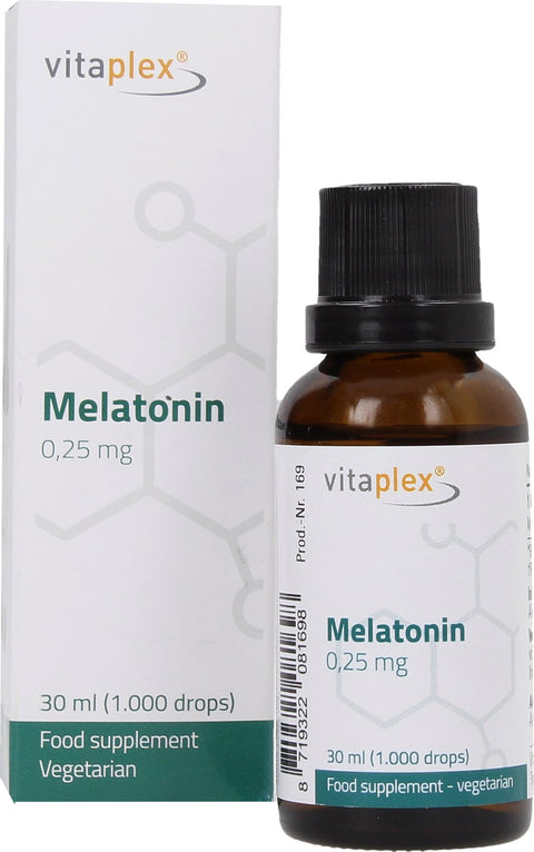 Melatonin liquid, 1 mg per drop (30 ml with 1000 drops) - Vitaplex - Topvitamine