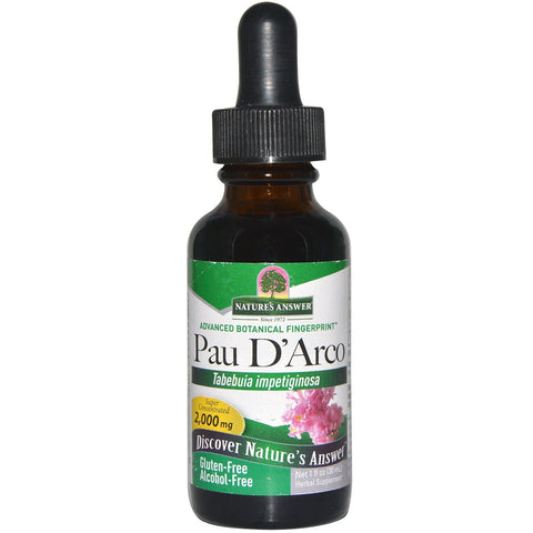 Pau D' Arco, Alcohol - Free, 2000 mg (30 ml) - Nature's Answer - Topvitamine