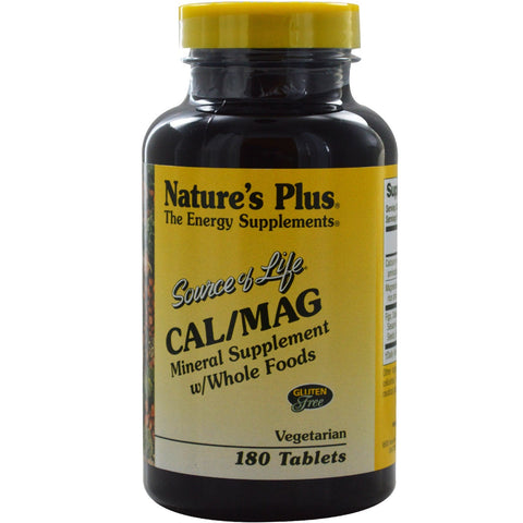 Source of Life, Cal/Mag (180 Tablets) - Nature's Plus - Topvitamine