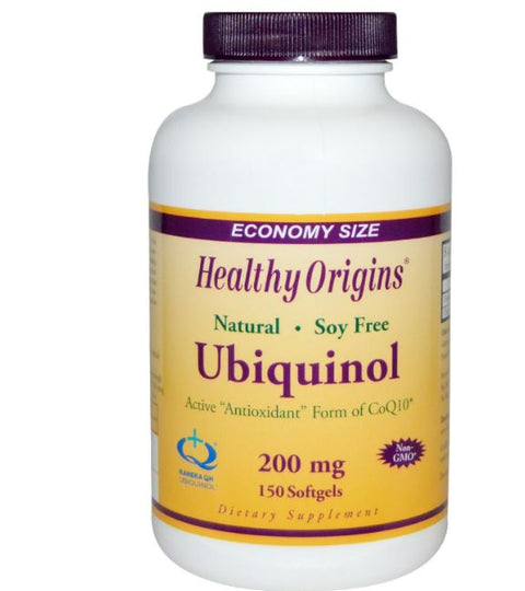 Ubiquinol 200 mg (150 gelcapsules) - Healthy Origins - Topvitamine
