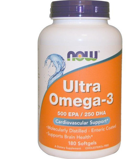 Ultra Omega - 3 500 EPA/250 DHA (180 Softgels) - Now Foods - Topvitamine