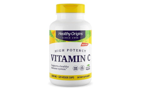 Vitamin C 1000 mg (Non - GMO L - Ascorbic Acid) 120 Vcaps - Healthy Origins - Topvitamine