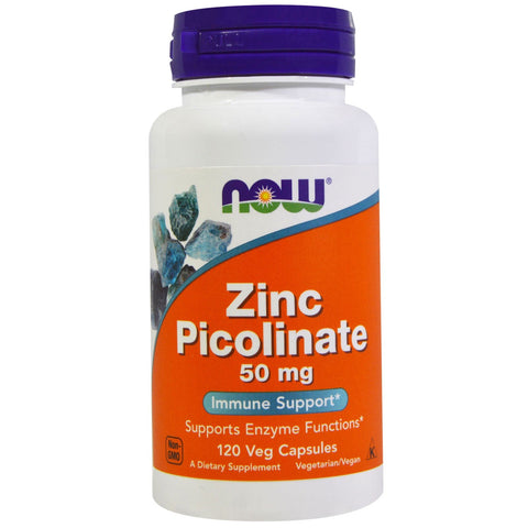 Zinc Picolinate 50 mg (120 Veggie Capsules) - Now Foods - Topvitamine