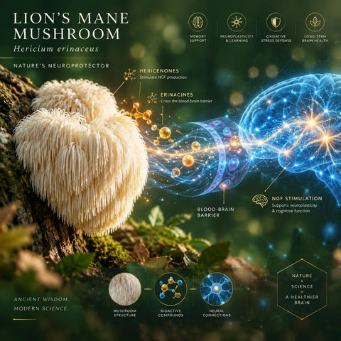 Lion's Mane for Memory & Nerve Growth: What 2026 Research Says - Topvitamine