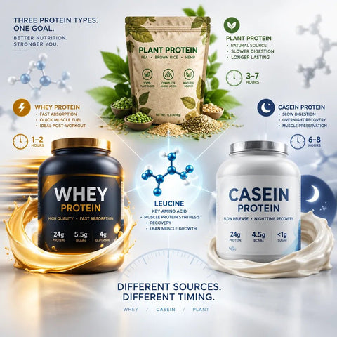 Protein Powder Types Compared: Whey, Casein, Plant (2026) - Topvitamine