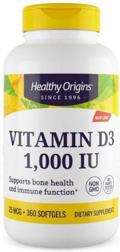 Healthy Origins, Vitamin D3 1000 IU, 360 Softgels