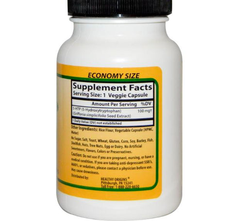5 - HTP 100 mg (120 Veggie Caps) - Healthy Origins - Topvitamine