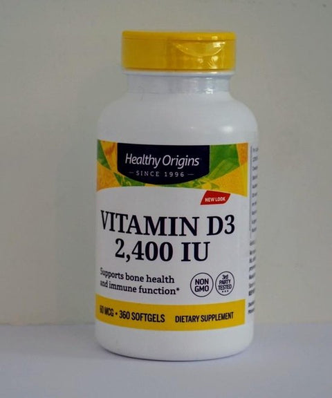 Healthy Origins, Vitamin D3, 2,400 IU, 360 Softgels