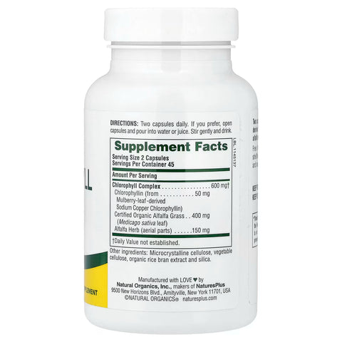 Natural Chlorophyll (90 Veggie Caps) - Nature's Plus