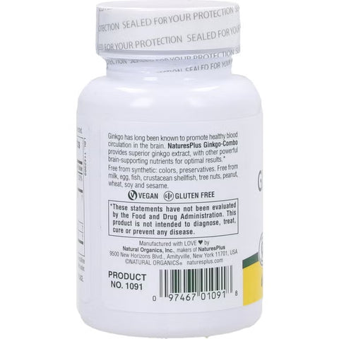 Ginkgo Combo, 60 Vegetarische Capsules-Nature's Plus