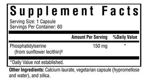 Phosphatidyl Serine 150 mg (60 capsules) - Seeking Health