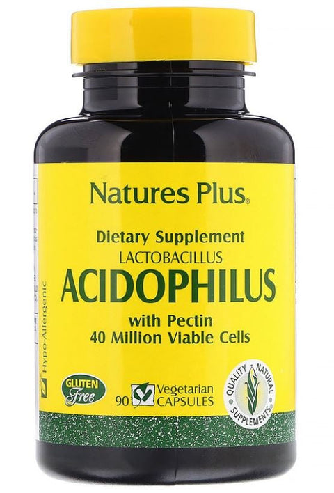 Acidophilus - Lactobacillus (90 Vegetarian Capsules) - Nature's Plus - Topvitamine