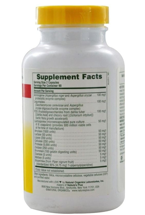 Acti - Zyme (180 Vegetarian Capsules) - Nature's Plus - Topvitamine