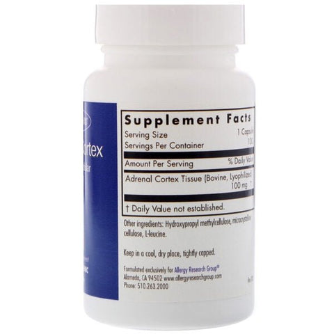 Adrenal Cortex Natural Glandular 100 Vegicaps - Allergy Research Group - Topvitamine