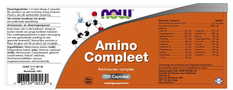 Amino Complete (120 capsules) - Now Foods - Topvitamine