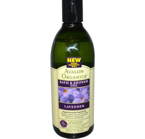 Avalon Organics, Bath & Shower Gel, Lavender, 12 fl oz (355 ml) - Topvitamine