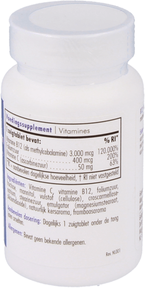 B12 Methylcobalamin with Folic Acid (50 Lozenges) - Allergy Research - Topvitamine