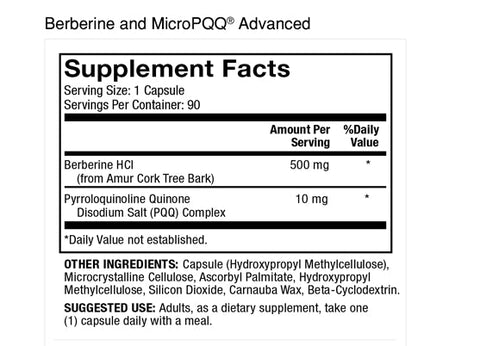Berberine & MicroPQQ Advanced (90 capsules) - Dr Mercola - Topvitamine