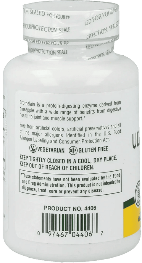 Bromelain Supplement 1500 Ultra Maximum Potency (60 Tablets) - Nature's Plus - Topvitamine