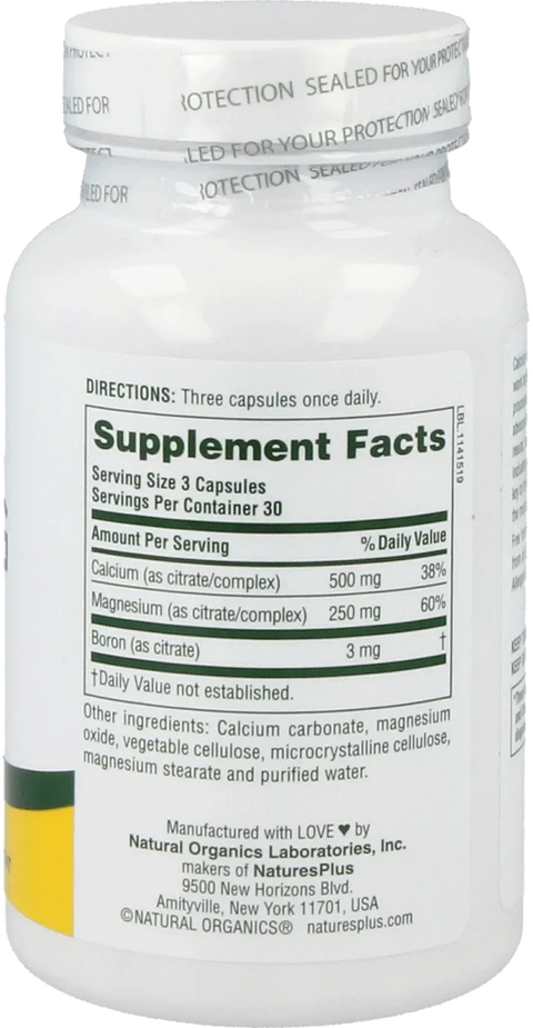 Calcium/Magnesium Citrate - 90 capsules Nature's Plus - Topvitamine