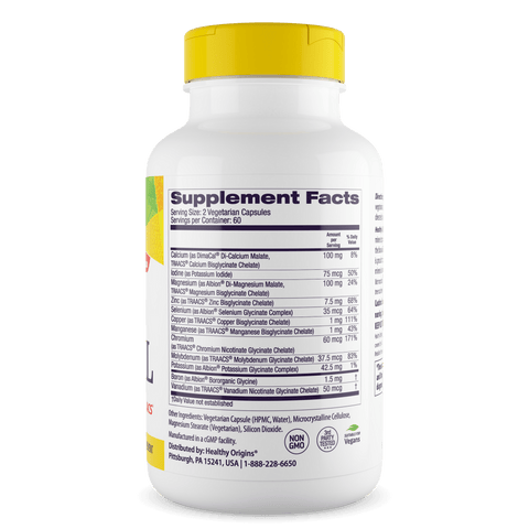 Chelated Multi Mineral (120 veggie caps) - Healthy Origins - Topvitamine