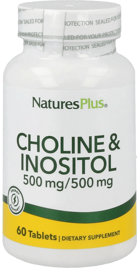 Choline & Inositol 500/500 mg (60 Tablets) - Nature's Plus - Topvitamine