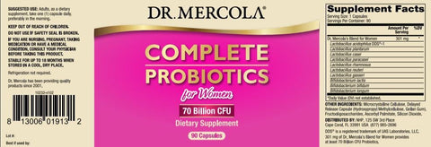 Complete Probiotics for Women (70 Billion CFU) (90 capsules) - Dr. Mercola - Topvitamine
