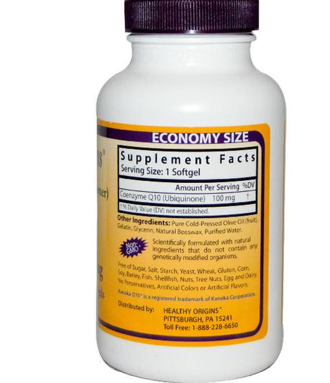 CoQ10 100 mg - 150 Softgels - Healthy Origins - Topvitamine