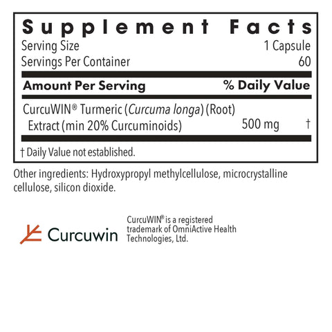 CurcuWin 500 60 Vegetarian Capsules - Allergy Research Group - Topvitamine