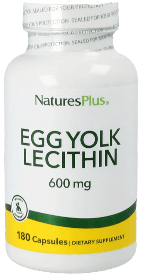 Egg Yolk Lecithin, 600 mg (180 Veggie Caps) - Nature's Plus - Topvitamine