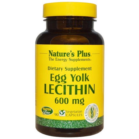 Egg Yolk Lecithin, 600 mg (90 Veggie Caps) - Nature's Plus - Topvitamine