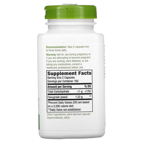 Fenugreek Seed 610 mg (320 Vegan Capsules) - Nature's Way - Topvitamine