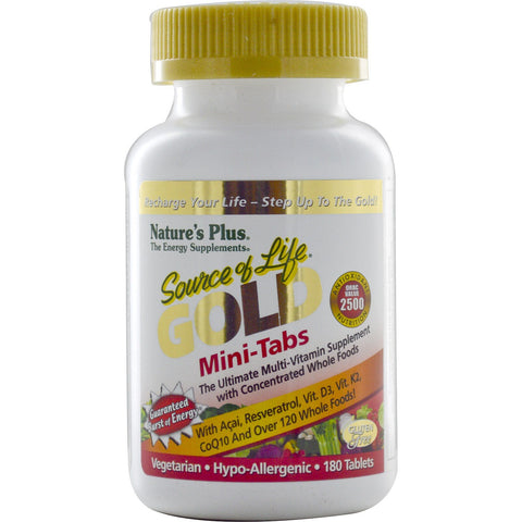 Gold, Mini - Tabs, The Ultimate Multi - Vitamin Supplement (180 Tablets) - Nature's Plus - Topvitamine