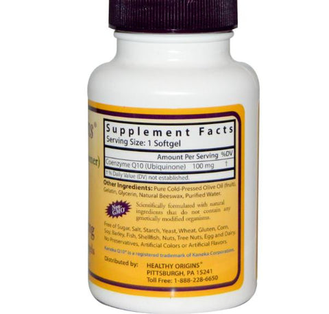 Healthy Origins, CoQ10 Gels, 100 mg, 60 Softgels - Topvitamine