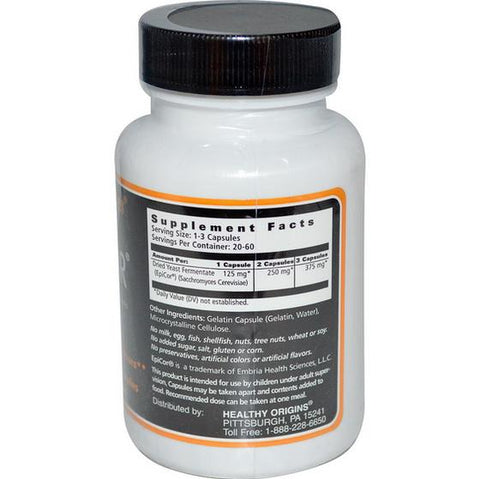 Healthy Origins, EpiCor for Kids 125 mg, 60 Capsules - Topvitamine