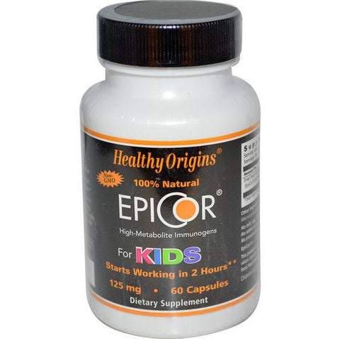 Healthy Origins, EpiCor for Kids 125 mg, 60 Capsules - Topvitamine