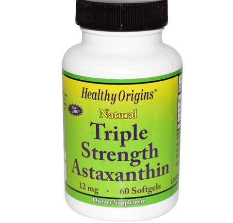 Healthy Origins, Natural Triple Strength Astaxanthin, 12 mg, 60 Softgels - Topvitamine