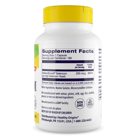 Healthy Origins Selenium 200mcg 180 capsules - Topvitamine