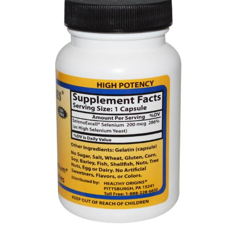 Healthy Origins Seleno Excell Selenium 200mcg 180 capsules - Topvitamine
