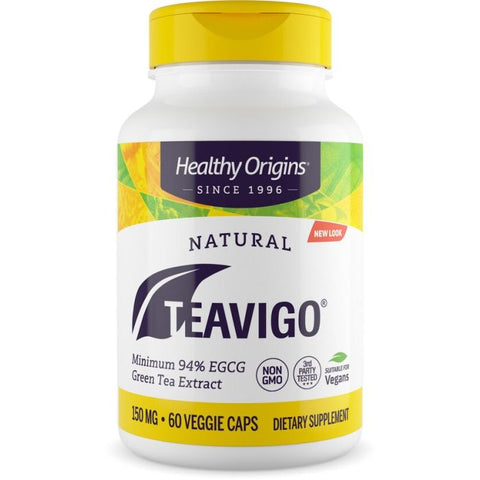 Healthy Origins, Teavigo, Caffeine Free, 150 mg, 60 Capsules - Topvitamine