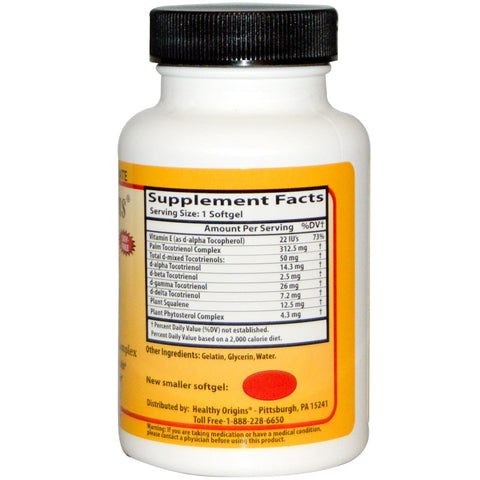 Healthy Origins, Tocomin SupraBio, 50 mg, 60 Softgels - Topvitamine